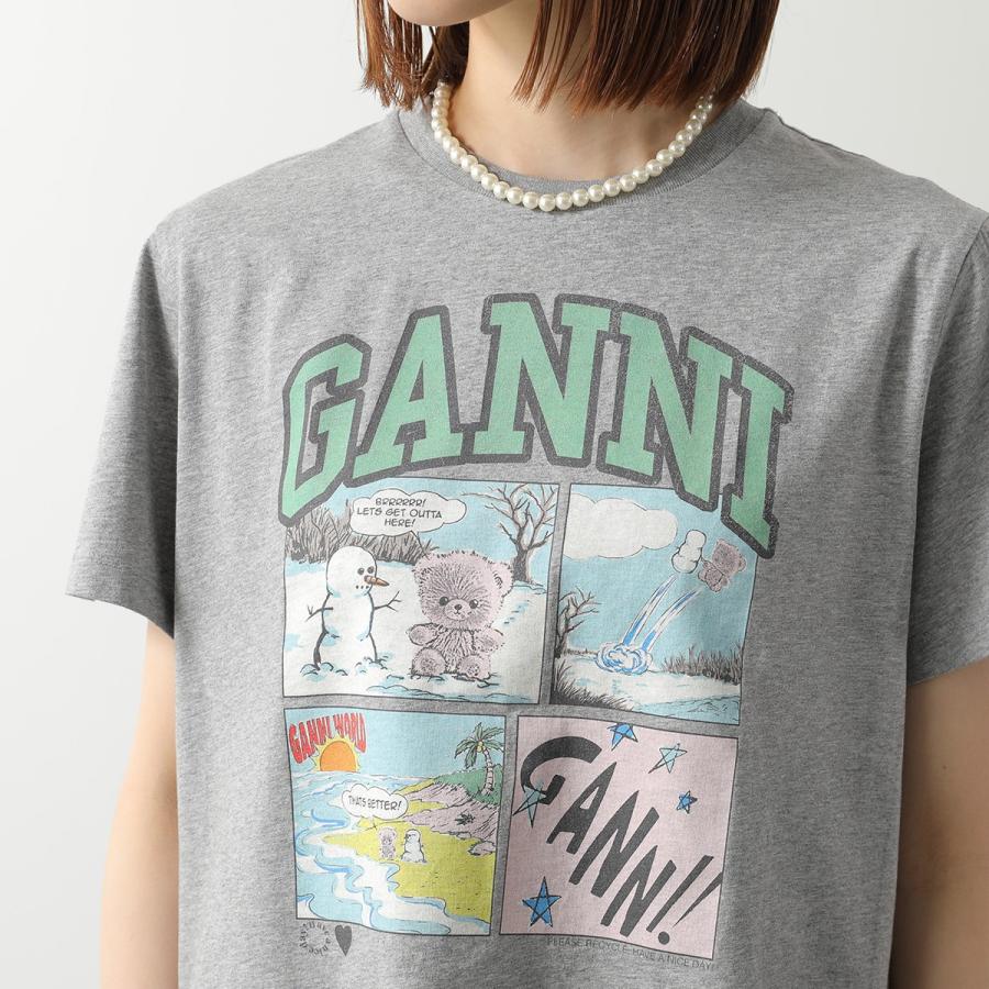 GANNI（ガニー） 半袖 Tシャツ Basic Cotton Jersey Bear Comic Teddy