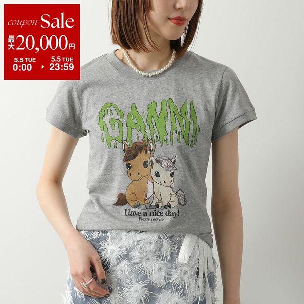 GANNI（ガニー） Tシャツ Basic Cotton Jersey Baby Fit T-shirt
