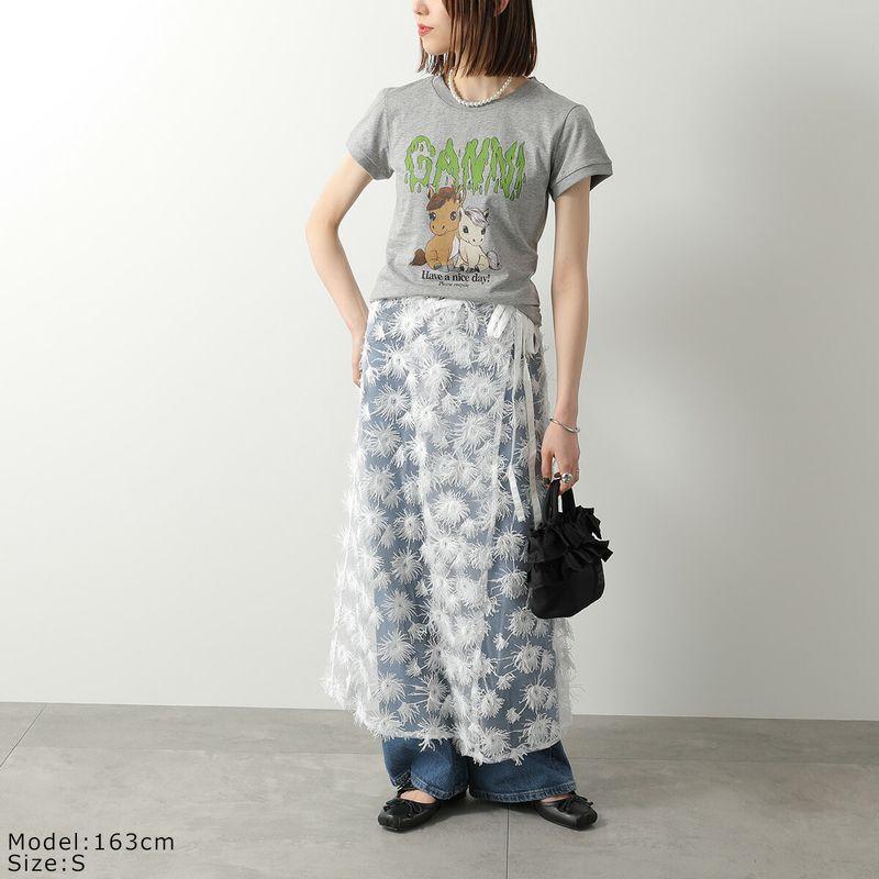 GANNI（ガニー） Tシャツ Basic Cotton Jersey Baby Fit T-shirt