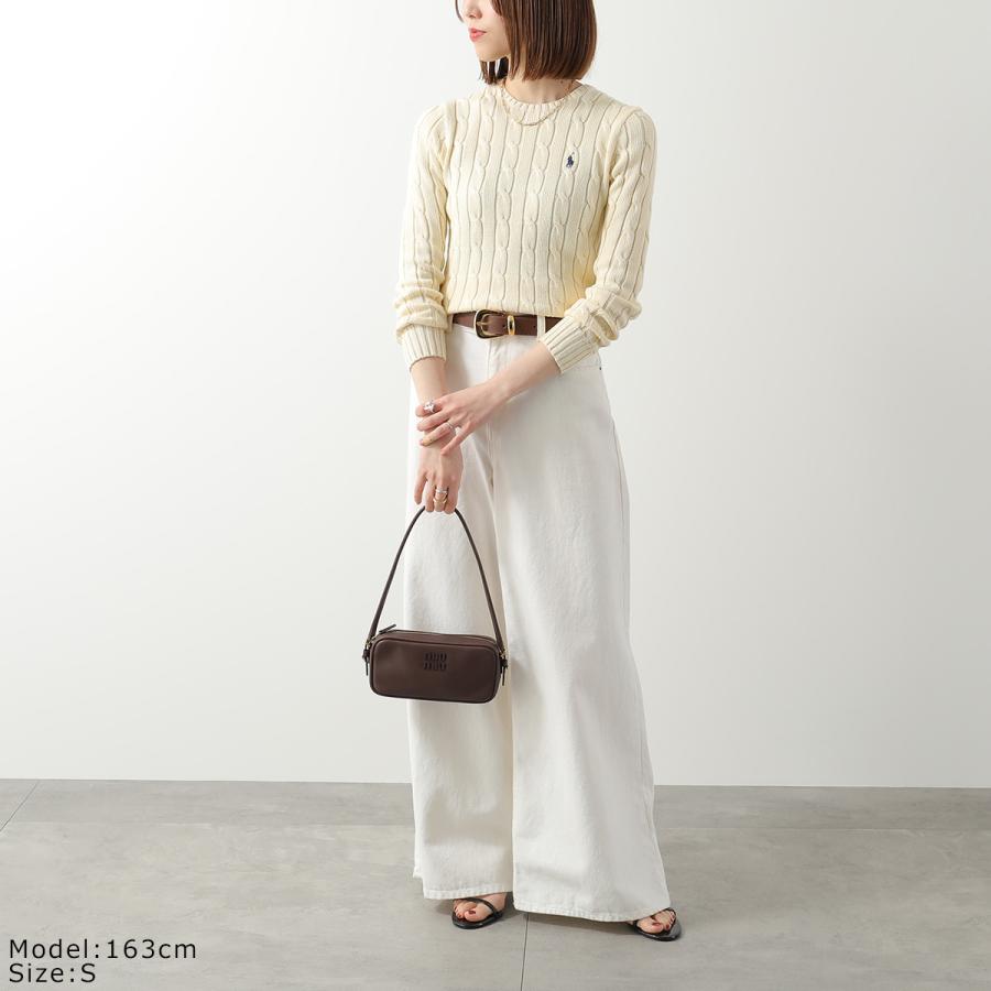 ★即完売★激レア★美品 ラルフローレン ケーブルニットポロシャツ 白 ポニー刺繍 ケーブルニット コットン ロングスリーブ ポロシャツ | ラルフ