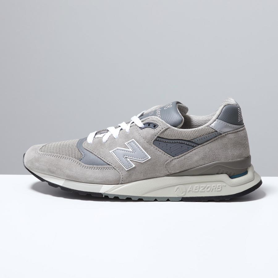 New Balance ニューバランス スニーカー U998GR メンズ ローカット ワイズD made in USA ピッグスキンスウェード×メッシュ 3cm シューズ 靴 グレーの画像