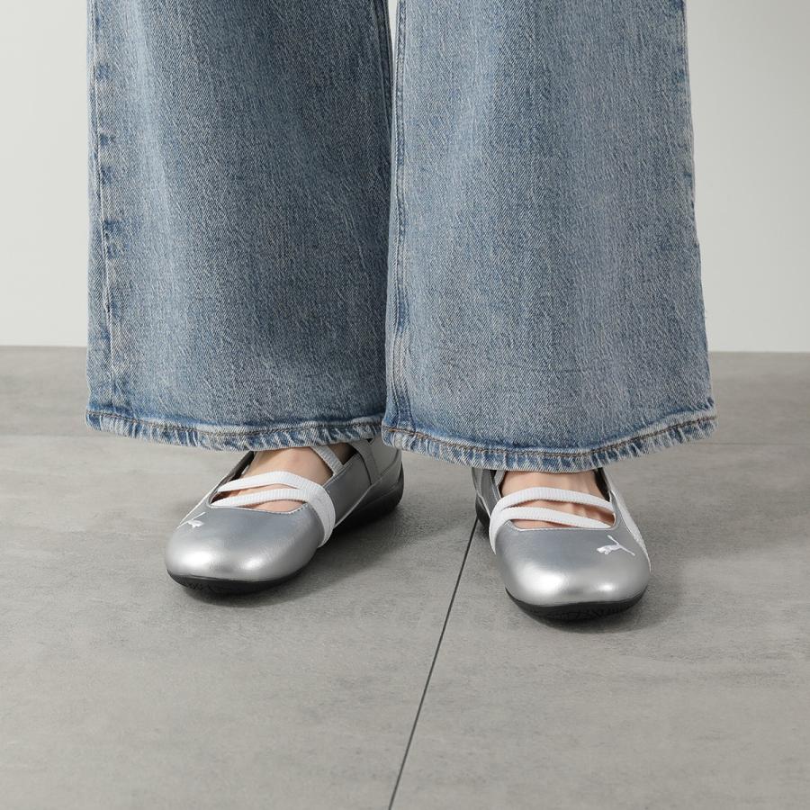 PUMA シルバー フラットシューズ PUMA（プーマ） バレエシューズ SPEEDCAT BALLET METALLIC スピード