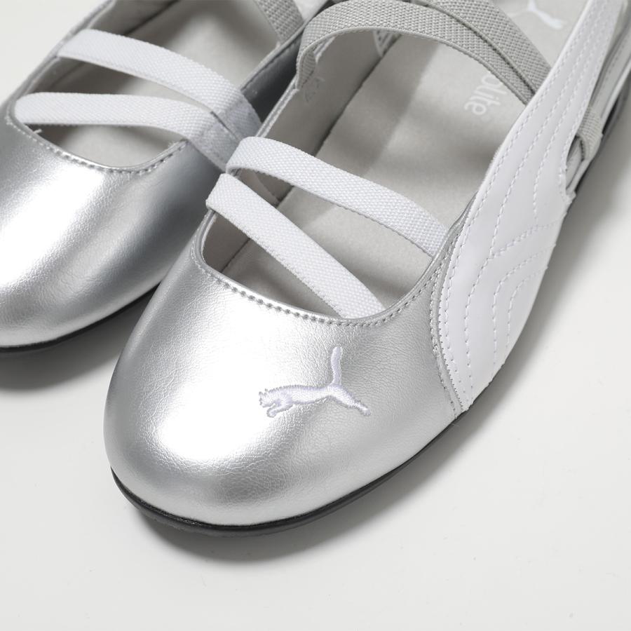 PUMA シルバー フラットシューズ PUMA（プーマ） バレエシューズ SPEEDCAT BALLET METALLIC スピード
