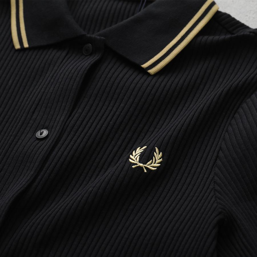 FRED PERRY（フレッドペリー） ポロシャツ Button Through Rib Polo