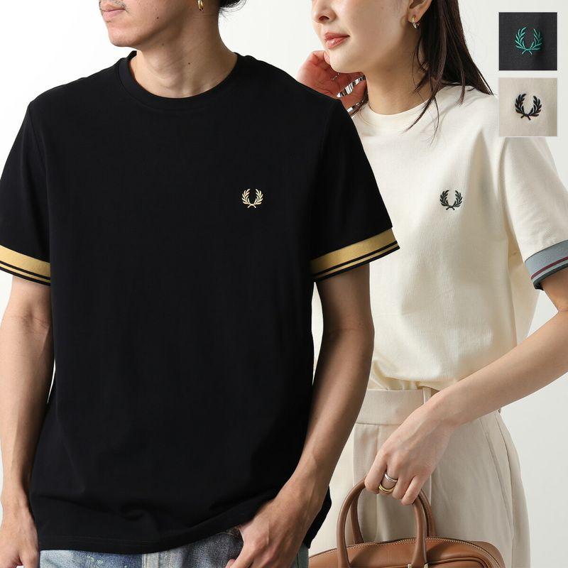 FRED PERRY フレッドペリー Tシャツ Twin Tipped Cuff T-Shirt M2396 メンズ レディース 鹿の子 ツインティップ ローレルリース 刺繍