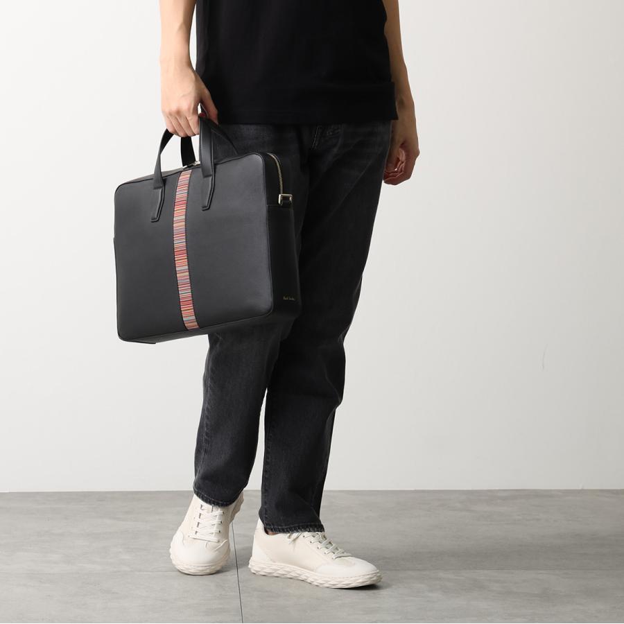 Paul Smith ポールスミス ブリーフケース 6603 BMULTI メンズ レザー ビジネスバッグ ショルダーバッグ クロスボディ ストライプ ロゴ 鞄 79の画像