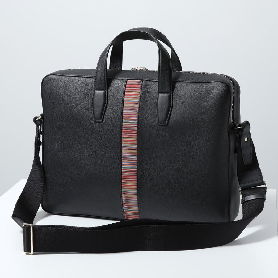 Paul Smith ポールスミス ブリーフケース 6603 BMULTI メンズ レザー ビジネスバッグ ショルダーバッグ クロスボディ ストライプ ロゴ 鞄 79の画像