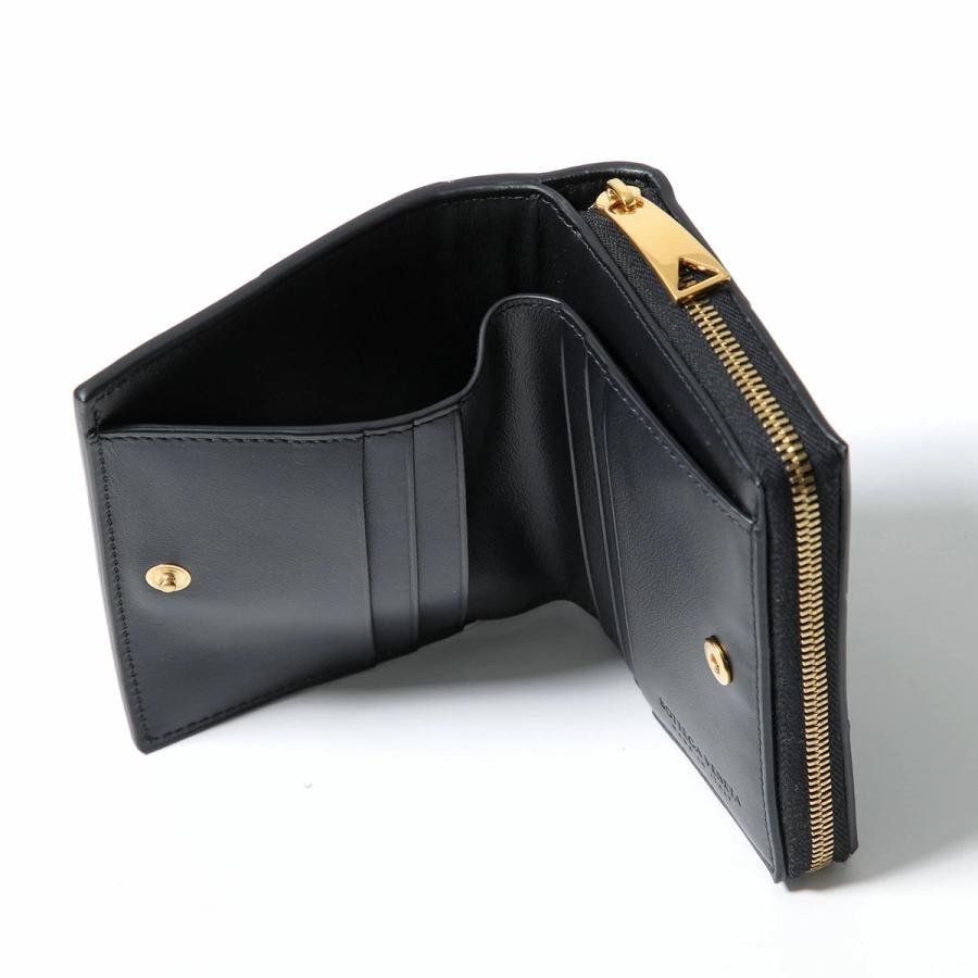 ボッテガヴェネタ 財布 二つ折り ファスナー カセット ブラック ケース BOTTEGA VENETA（ボッテガ・ヴェネタ） 二つ折り財布 CASSETTE