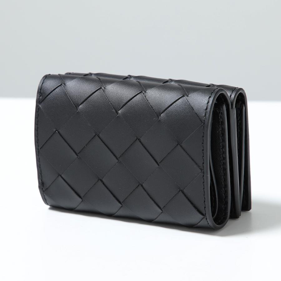 BOTTEGA VENETA ブラック 三つ折り財布 ボッテガ 財布 レディース 三つ折り ボッテガ・ヴェネタ BOTTEGA