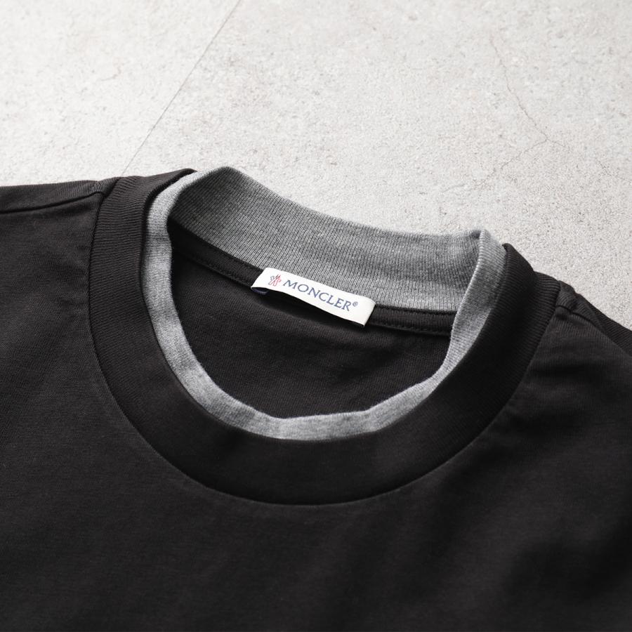 MONCLER モンクレール Tシャツ 8C00015 89AYY メンズ コットンジャージー 半袖 クルーネック 刺繍ロゴ カットソー リブ L10918C0001589AYY999の画像