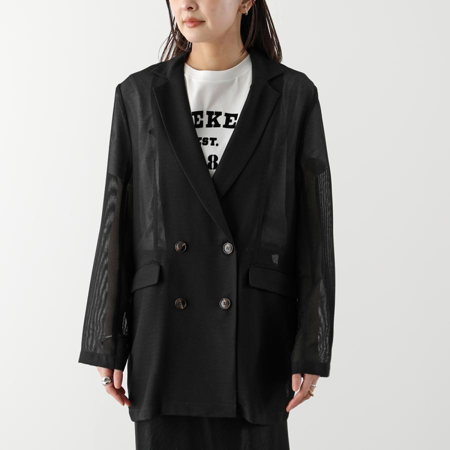 タグ付き CLOCHE クロシェ コート ブラック 2024AW cloche（クロッシェ） クロシェ ジャケット 84510 レディース メッシュ