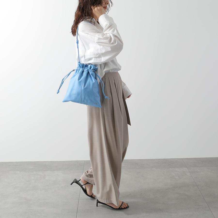 【未使用】CELINE セリーヌ ミニ巾着 ポーチ ライトブルー マカダム CELINE（セリーヌ） ハンドバッグ SMALL CRYSTAL POUCH スモール