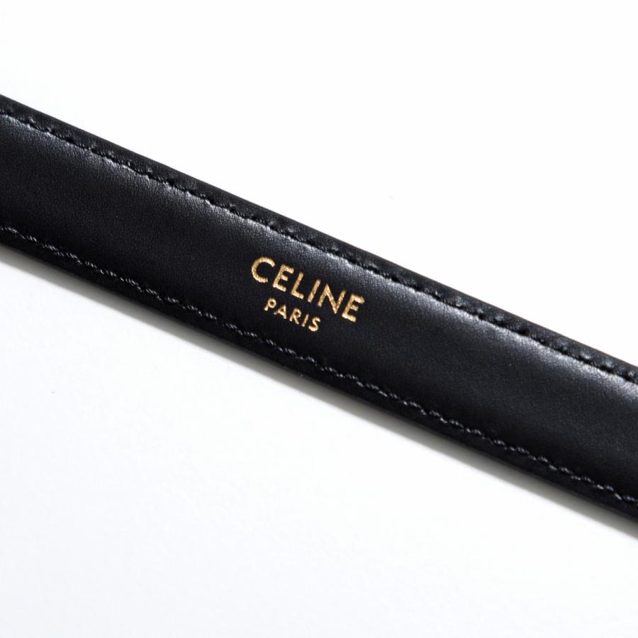CELINE セリーヌ ナローベルト B104O3A01.38NO レディース レザー ロングフレームバックル トリオンフ 1.8cm Blackの画像