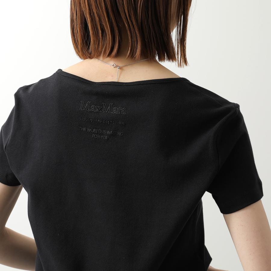 S MaxMara エスマックスマーラ 半袖 Tシャツ ロゴ ポケット ブラック S MAXMARA（エスマックスマーラ） エス マックスマーラ Tシャツ DIVA