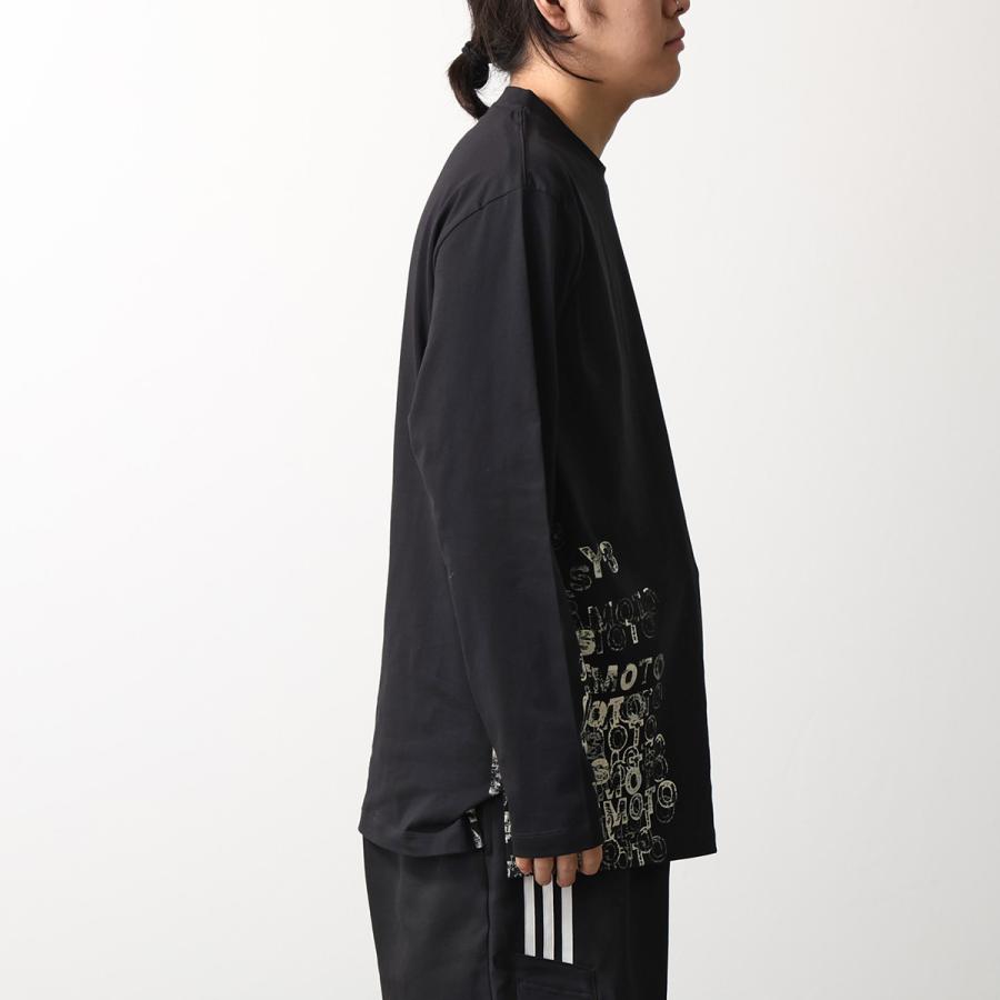 Y-3 ロング丈 デザインシャツ 長袖 ブラック ワイスリー Y-3 ワイスリー Tシャツ GFX LONG SLEEVE TEE グラフィック ロング