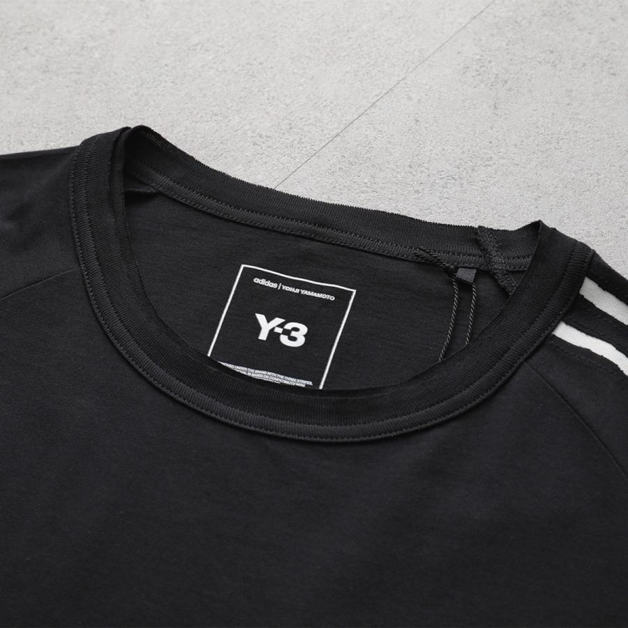 Y-3 ワイスリー Tシャツ RAW EDGE 3 STRIPES SHORT SLEEVE TEE ロー