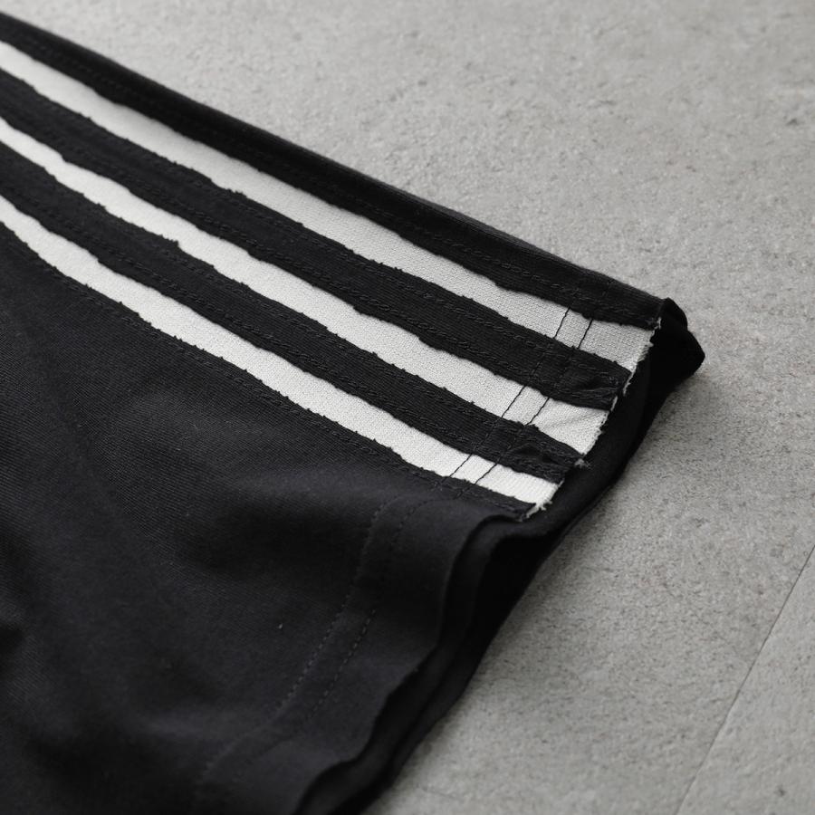 Y-3 ワイスリー Tシャツ RAW EDGE 3 STRIPES SHORT SLEEVE TEE ロー