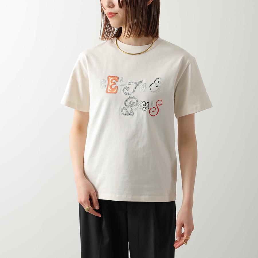 【CELINE】セリーヌTシャツ ホワイト ゴールド刺繍 ロゴ イタリア製S 中古・古着通販】CELINE (セリーヌ) ロゴTシャツ ホワイト サイズ:M
