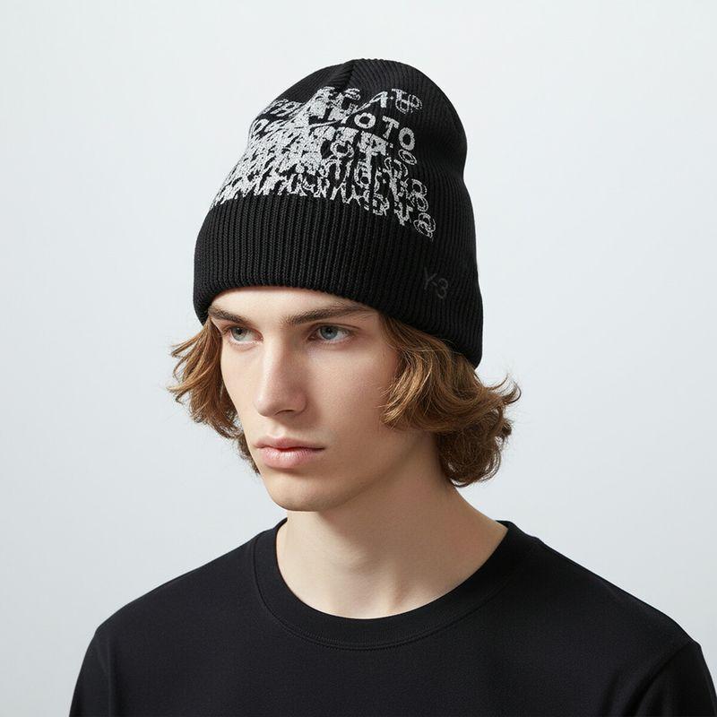 Y-3 ワイスリー ニット帽 GRAPHIC BEANIE グラフィック ビーニー