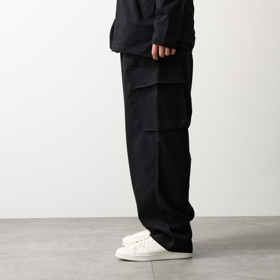 Y-3 ワイスリー カーゴパンツ SU UT STR PANTS スポーツ ユニフォーム ユーティリティー ストレート KH3044 メンズ ワイド ロゴ BLACKの画像