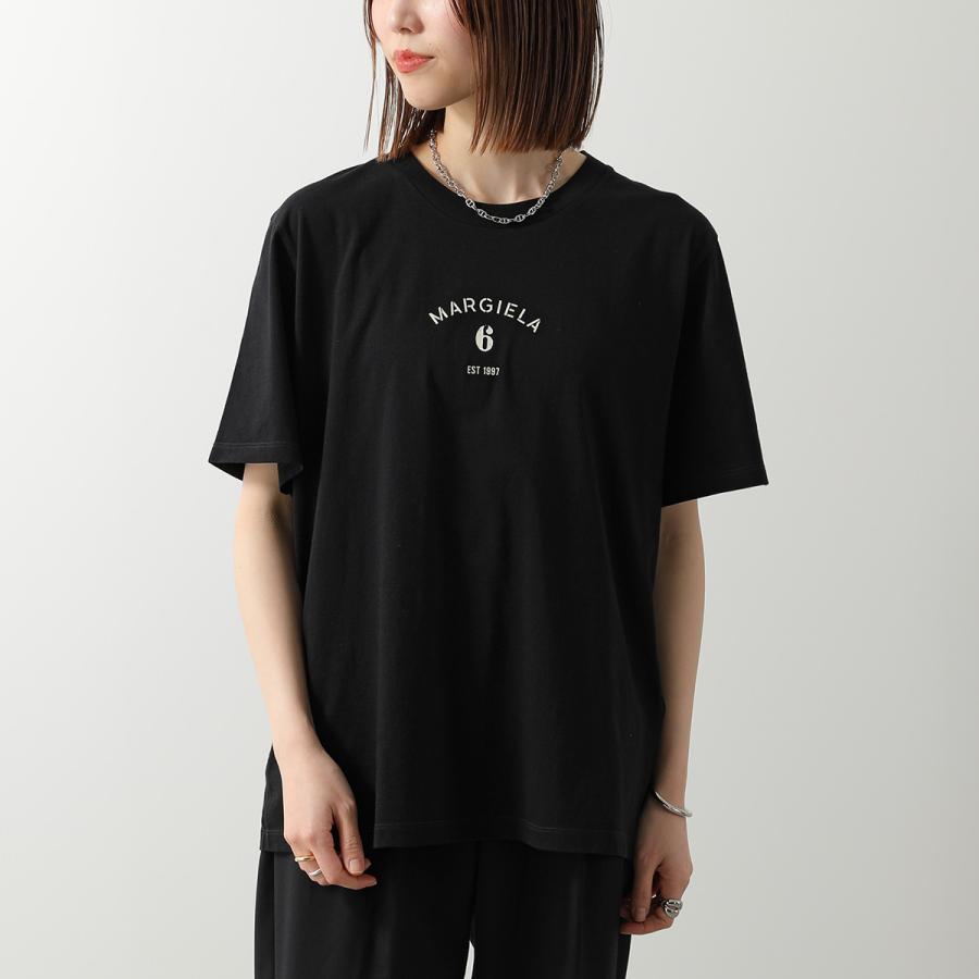 マルジェラ MM6 MAISON MARGIELA 黒 ロゴTシャツ 最終値下げ MM6 Maison Margiela (エムエムシックス メゾン マルジェラ) ワン