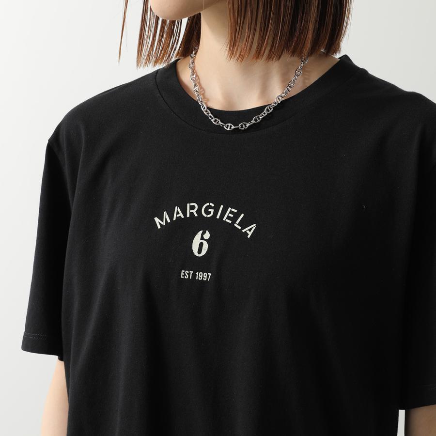新品 MM6 エムエムシックス 半袖Tシャツ ブラック 16Y ロゴT コットン MM6 エムエムシックス メゾンマルジェラ Tシャツ SH2GC0038 M20048