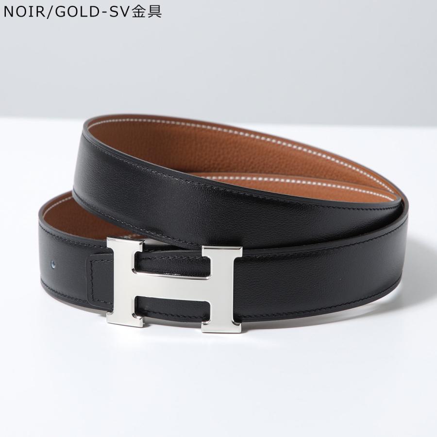 Hermesエルメス リバーシブルベルト ブラウン ブラック ゴールド HERMES（エルメス） ベルト リバーシブル 32mm Hバックル Boucle de