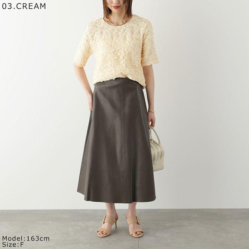 Torrazzo Donna（トラッゾドンナ） ジャガード半袖トップス 6266-360