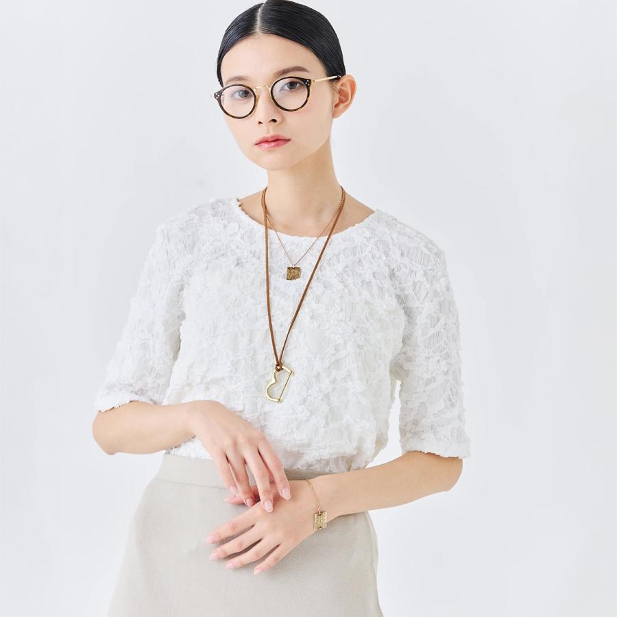 【新品】TORRAZZO DONNA 半袖カットソー Torrazzo Donna（トラッゾドンナ） ジャガード半袖トップス 6266-360