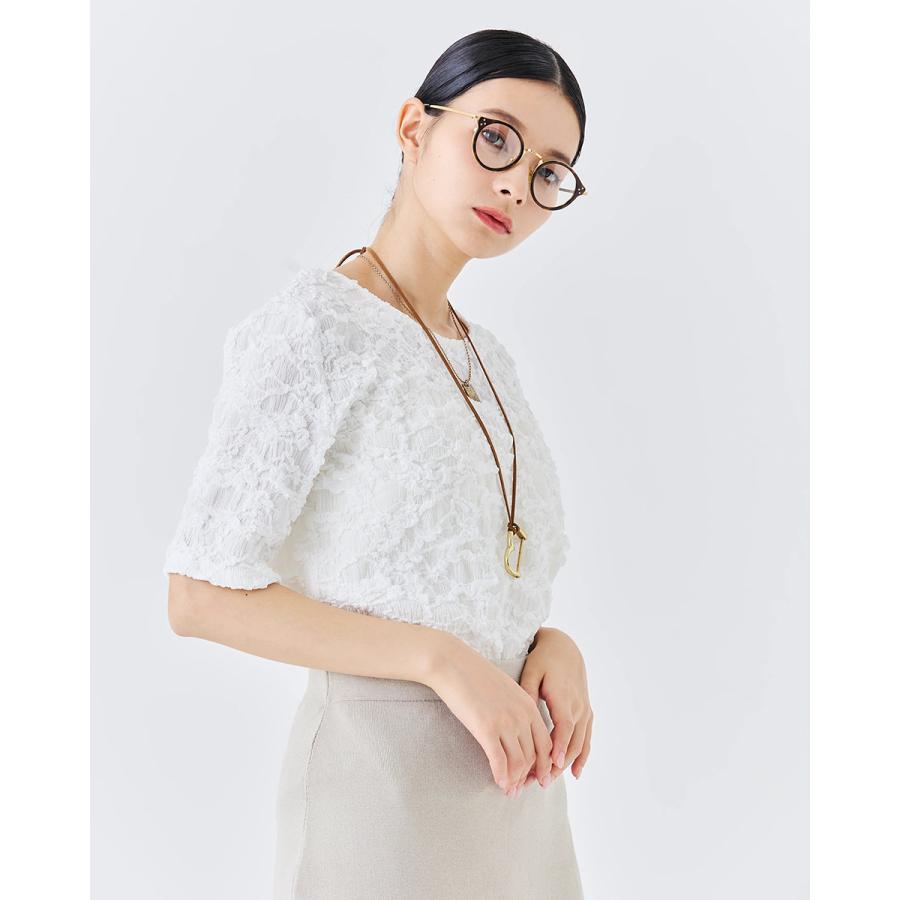 Torrazzo Donna（トラッゾドンナ） ジャガード半袖トップス 6266-360