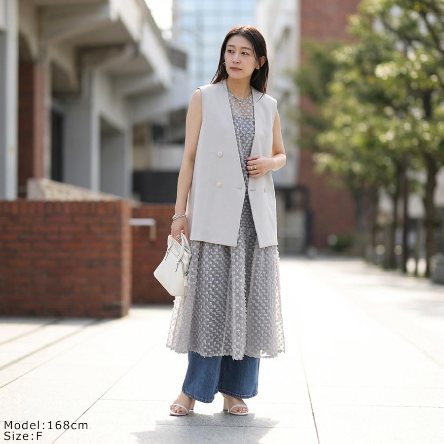 Shikina × TORRAZZO DONNA ニット×ボリュームドレス Torrazzo Donna（トラッゾドンナ） ワンピース ニット×オーガンジー