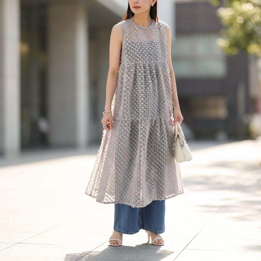 Shikina × TORRAZZO DONNA ニット×ボリュームドレス Torrazzo Donna（トラッゾドンナ） ワンピース ニット×オーガンジー