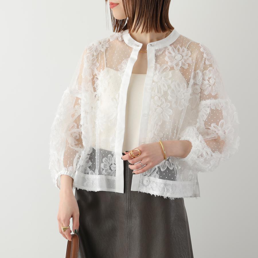 ドゥロワーDrawer 2020SSフラワーレースショートスリーブブラウス(D SM CO/VI LACE TTSK)【LTSA65898】 Flora Nikrooz Genevive Lace-Trimmed V-Neck Chemise | Anthropologie