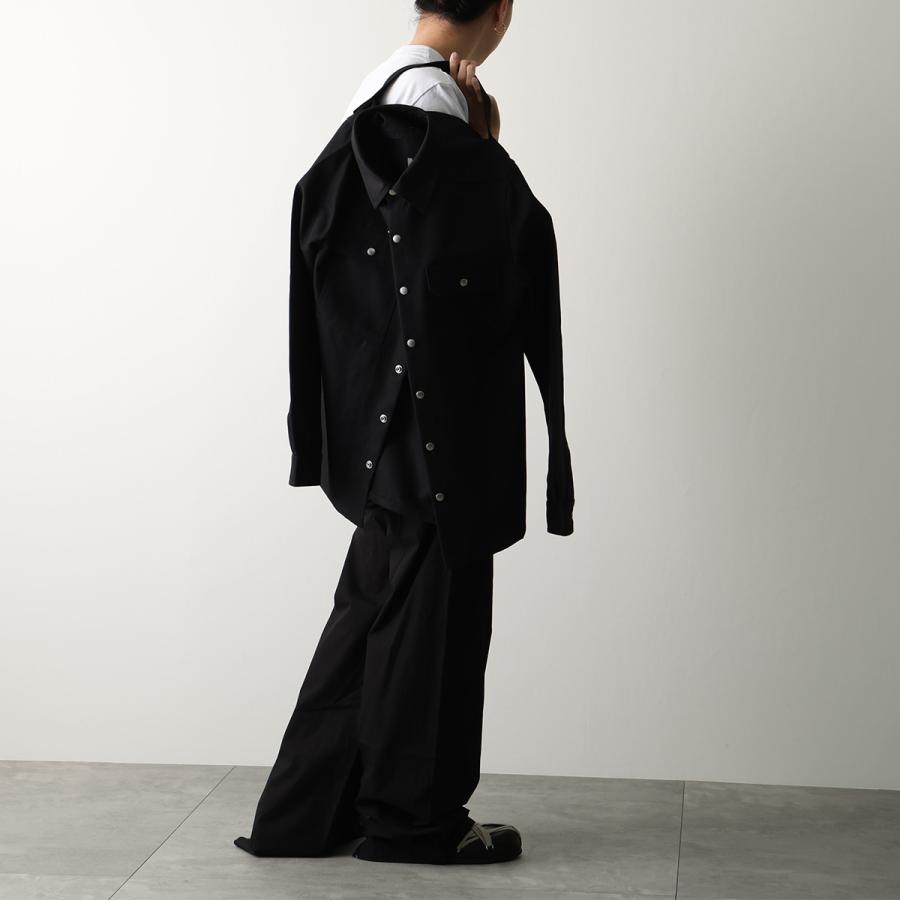 Rick Owens リックオウエンス ジャケット OUTERSHIRT RU01F2729 CDU メンズ シャツ 長袖 09/BLACKの画像