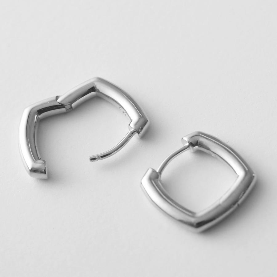 TOMWOOD トムウッド ピアス Frame Hoops Small フレーム フープ 101533 レディース メンズ スクエア silver925 アクセサリー シルバーの画像