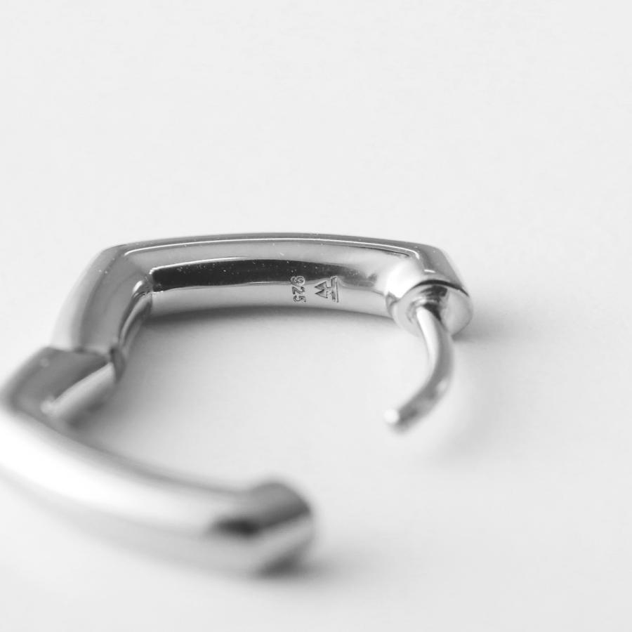 TOMWOOD トムウッド ピアス Frame Hoops Small フレーム フープ 101533 レディース メンズ スクエア silver925 アクセサリー シルバーの画像