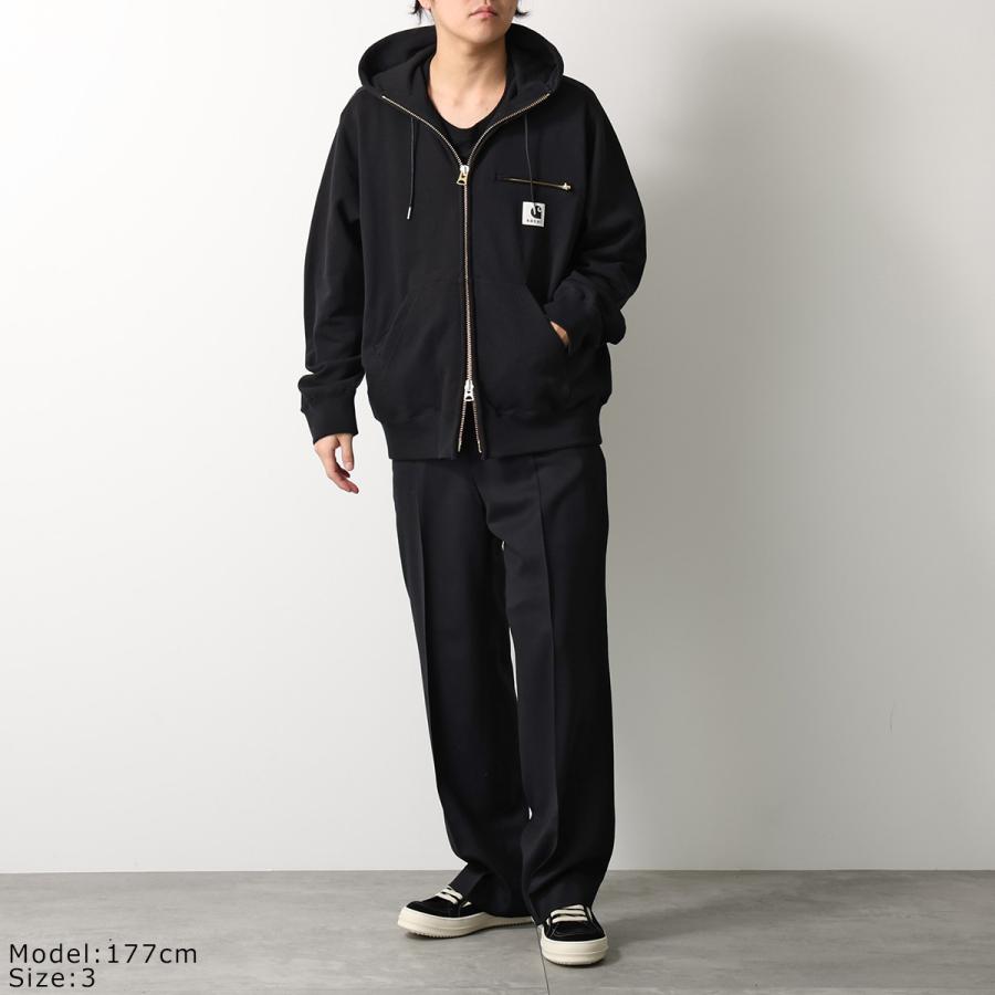 サカイ　カーハートコラボジップフーディ　サイズ2 サカイ - sacai | Carhartt WIP Hoodie-Black-2の通販 | RESTIR リステア