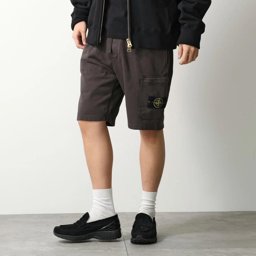 STONE ISLAND ストーンアイランド ハーフパンツ L1S156200011 S0051 6200011 メンズ スウェット ショートパンツ ガーメントダイ V0065の画像