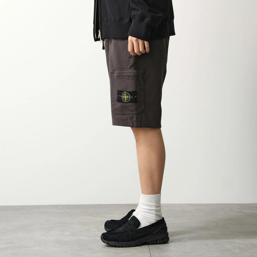 STONE ISLAND ストーンアイランド ハーフパンツ L1S156200011 S0051 6200011 メンズ スウェット ショートパンツ ガーメントダイ V0065の画像
