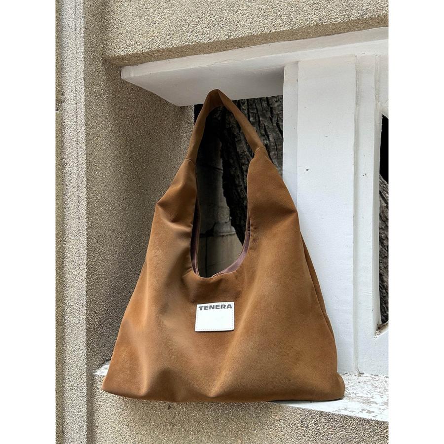 TENERA テネラ トートバッグ Large Hobo Shoulder Bag ラージ ホーボーバッグ レディース スウェード調 ベルベット調 鞄 カラー2色の画像