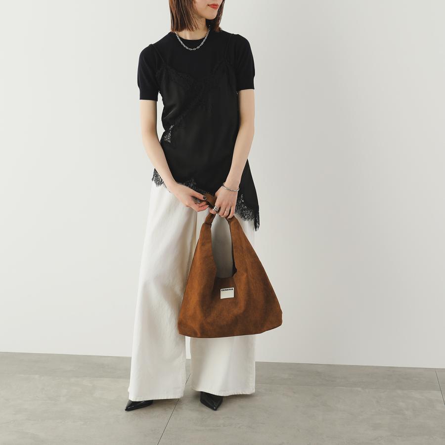 TENERA テネラ トートバッグ Large Hobo Shoulder Bag ラージ ホーボーバッグ レディース スウェード調 ベルベット調 鞄 カラー2色の画像