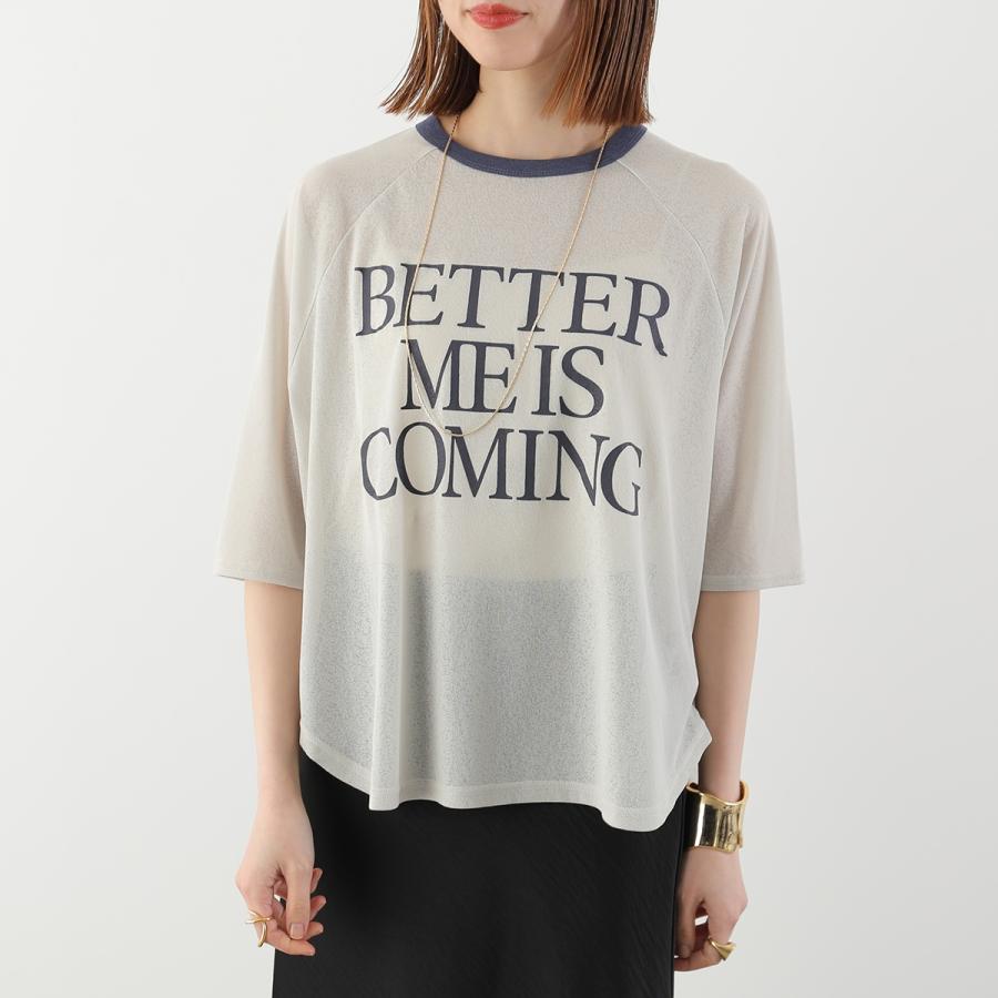 CHIGNON プリント 長袖Tシャツ CHIGNON（シニヨン） Tシャツ 8462-405KK レディース シアー ロゴ