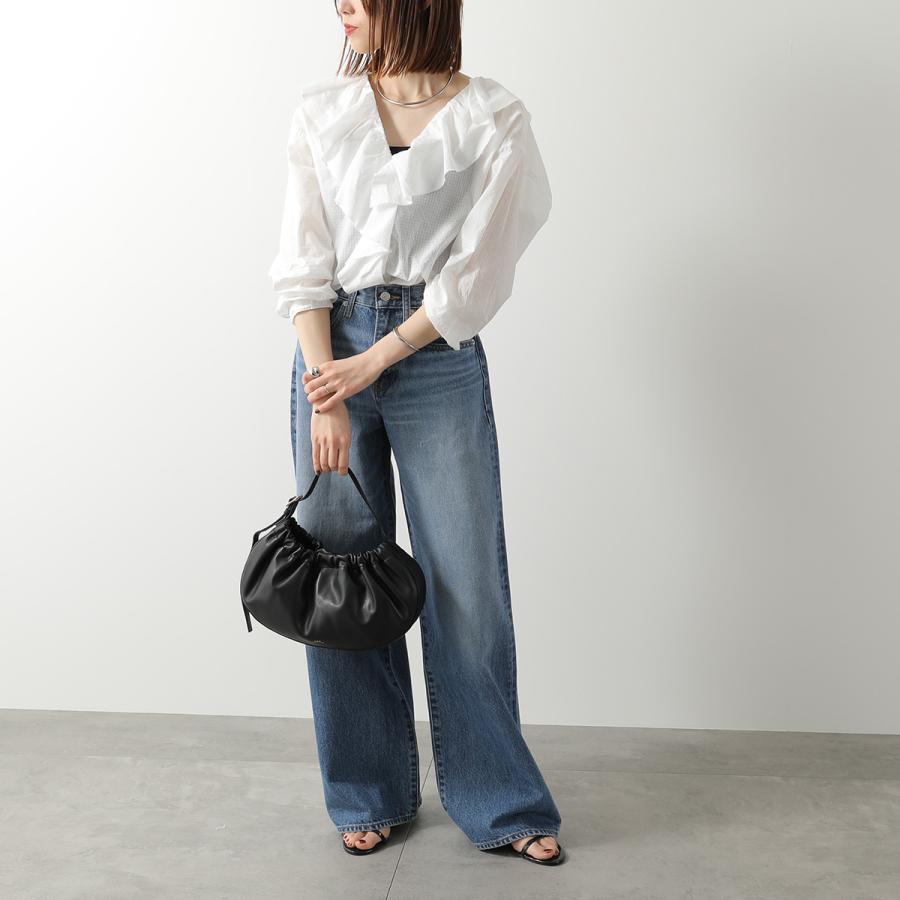 APC A.P.C. アーペーセー ハンドバッグ Ninon Hoop ニノン フープ PUAAT F67049 レディース ショルダーバッグ ギャザー ロゴ 鞄 LZZ/NOIRの画像