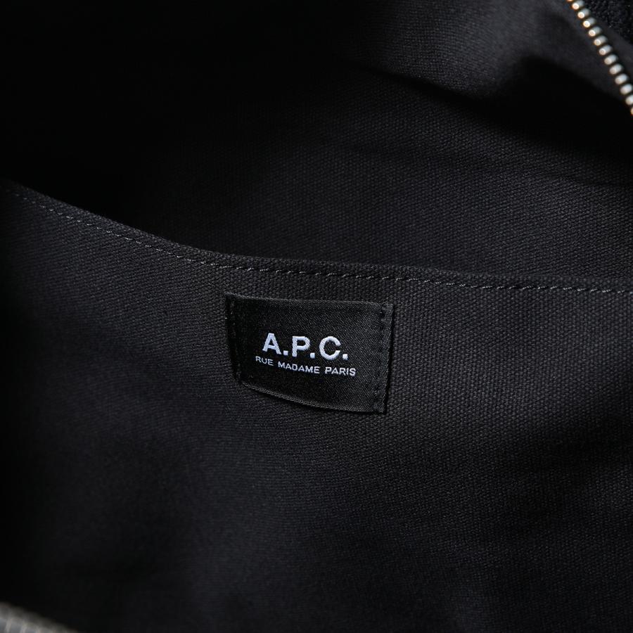 APC A.P.C. アーペーセー トートバッグ Le Drummer COHMP F67046 メンズ キャンバス コットン ポーチ付き 刺繍ロゴ LZZ/NOIRの画像