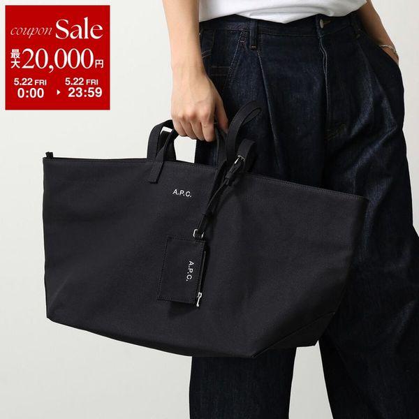 APC A.P.C. アーペーセー トートバッグ Le Drummer COHMP F67046 メンズ キャンバス コットン ポーチ付き 刺繍ロゴ LZZ/NOIRの画像