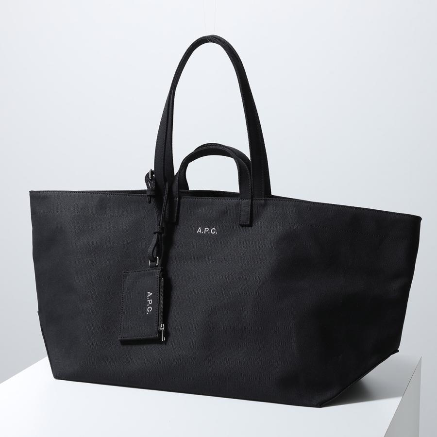 APC A.P.C. アーペーセー トートバッグ Le Drummer COHMP F67046 メンズ キャンバス コットン ポーチ付き 刺繍ロゴ LZZ/NOIRの画像