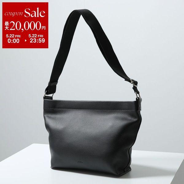 APC A.P.C. アーペーセー ショルダーバッグ PXCBC M67023 レディース メンズ レザー クロスボディ ロゴ 鞄 LZZ/NOIRの画像