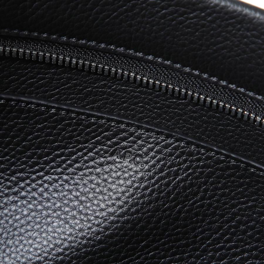 APC A.P.C. アーペーセー ショルダーバッグ PXCBC M67023 レディース メンズ レザー クロスボディ ロゴ 鞄 LZZ/NOIRの画像