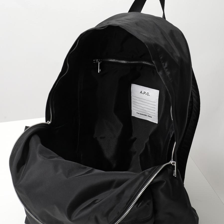 APC A.P.C. アーペーセー バックパック BACKSTAGE PAAGX H62246 メンズ リュックサック ナイロン ロゴ 鞄 LZZ NOIRの画像