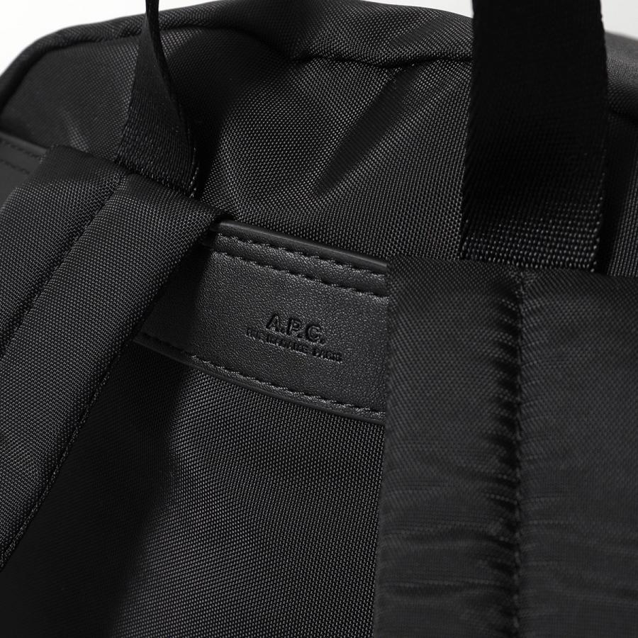 APC A.P.C. アーペーセー バックパック BACKSTAGE PAAGX H62246 メンズ リュックサック ナイロン ロゴ 鞄 LZZ NOIRの画像